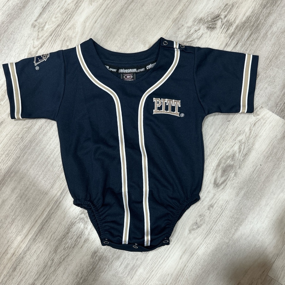 University Of Pittsburgh Baby Onesie Size 18-24 Months Colosseum Brand